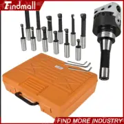 Findmall 3" Boring Head R8 Shank 12Pcs 3/4" Carbide Boring Bar Set For Milling