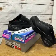 Women's Skechers D'Lites Bright Sky Sporty Slip-on Fashion Black Wide Fit USA 7