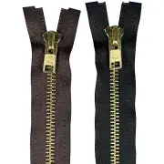 YKK #10 Brass Open Chap Zippers