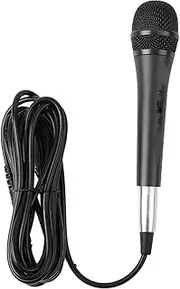 Handheld Wired Microphone, Dynamic Vocal Mic with Double Core Shielded Cable, Aluminum Alloy Vocal Microphone with Anti Impact Steel Mesh, for Speakers, Am (5.8mm X 5m Cable)