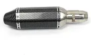 For S&uzuki GSF600 38-51mm Fake Carbon Fiber Motorcycle Exhaust System Dual Outlet Muffler Stainless Tail Tube Pipe Universal Exhaust Mid Link Pipe