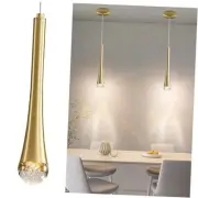 2 Pack Modern Gold LED Pendant Light, Kitchen Island Ceiling Hanging Lights,