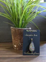 One Of A Kind Reversable Wearable Art Jewelry Pendant by Danielle E Sheffer