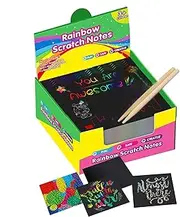 Black Scratch Paper for Kids | Black Scratch Sheet Memo Cards | Doodle Pad for Christmas for Halloween Party Games for Girls, Arts & Crafts Drawing b Perfect 3+