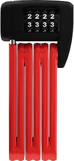 ABUS Bordo Lite 6055C Folding Lock - with Combination Code - Extra-Light Combination Lock Made of Special Steel - ABUS Security Level 7-60 cm - red