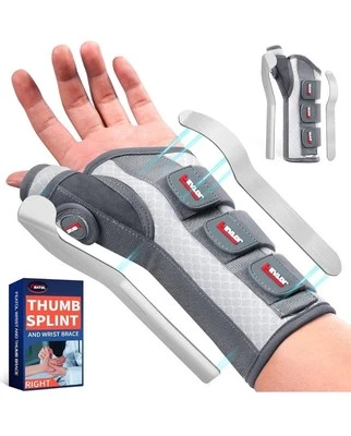 FEATOL Carpal Tunnel Wrist Brace Night Support, FSA or HSA Thumb Spica Splint