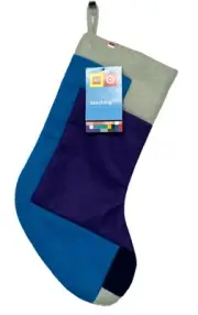 Lego Christmas Stocking Color Block Felt Blue Purple Gray X Target New w Tag