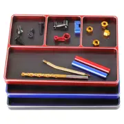 1/8 1/10 Model RC Car Metal CNC Four-Grid Simple Screw Tray Storage Box Metal Nut Screw Tray