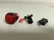 LED lit Arcade Push Buttons MAME Multicade Red