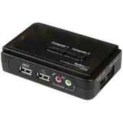 StarTech 2 Port USB KVM Switch w/ Audio & Cables