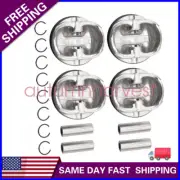 For Buick Chevrolet GMC Pontiac Saturn 2.4L 4 Set Pistons & Rings Kit USA