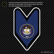 Utah Driver Badge Sticker Die Cut Decal wakaba leaf soshinoya utahan UT
