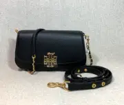 NEW Tory Burch Black Leather Britten Convertible Bag - $458