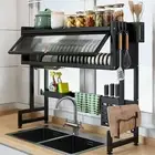 Dish Drying Rack, 3-Tier Over Sink Dish Drainer Drying Rack, 33.5" Over Sink ...