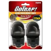 GoTrap Clean touch Plastic mouse traps 2 pack- Easy to set.