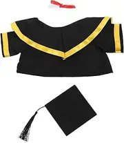 Luxshiny Cute Graduation Bear Plush Dress with Cap and Shawl Academic Souvenir for Graduation