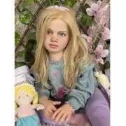40in Huge Reborn Doll Gabriella Painted Kit + Cloth Body Connectors Toddler Girl