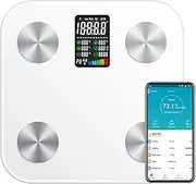Bluetooth Body Fat Scale, BMI Highly Accurate Body Composition Analyzer with APP Control, 8 Electrode Body and 25 Physical Data, Multi-User Data Storage, for Home Gym
