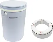 DEO Pail Mini Diaper Trash Can 3.2 gal (12 L) with 1 Dedicated Cassette, Odor Resistant, Deodorizing, Antibacterial, Baby Care, Mint Blue