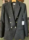 Jason Wu Tweed Black Double Breasted Blazer NWT Size Small