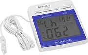 Digital Thermometer Hygrometer, LCD Display, Clock, Alarm, Calendar, Low Power, High Accuracy, for Home Pharmacy Greenhouse
