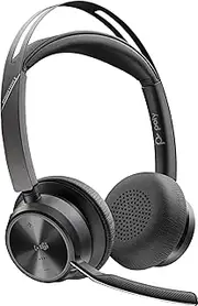 POLY Voyager Focus 2 USB-C Headset for Microsoft Teams with USB-C/A Adapter - Bluetooth, ANC, Acoustic Fence Technology, Up to 25 Hours Talk Time, Black