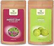 YASHU Pure Organic Amla and Indigo Powder for Hair Mask| Natural Hair Pack for Healthy Hair & Scalp | Pack of 2 (200g)