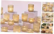 pcs Ribbed Votive Candle Holders, Assorted Tea Light Candle Holder 20 Gold
