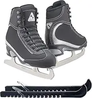 [SKATE GURU] Jackson Ultima Softec Vista ST3200 ST3201 Figure Ice Skates for Women and Girls/Black, Navy, White Bundle with Guardog Skate Guards Jackson Skate Bag JL350