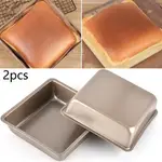 2PCS 4INCH CAKE MOULDS NON-STICK DIY SQUARE BAKING PAN MOLD