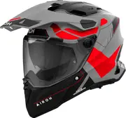 Airoh Commander 2 Reveal, adventure helmet , color: Matt Grey/Black/Neon-Red , size: S