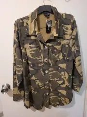 City Chic Small Camo jacket utility plus size 16