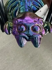 Giant Spider Skeleton Iridescent Purple Prop Halloween Deco Scary Tarantula Toy