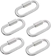 Mobestech High Strength 304 Stainless Steel d Shape Carabiner Quick Link Chain Connector for Outdoor Equipment