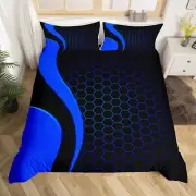 Geometry Bedding Set Geometry Honeycomb Comforter Cover for Kids Boys Girls T...