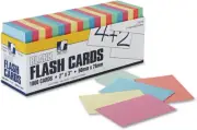 Pacon Blank Flash Cards, Assorted Colors, 2 X 3 Inches, Pack of 1000