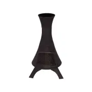 Charmate Cast Iron Black Outdoor Fireplace/Firepit Modern Chiminea 54 x 112cm