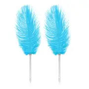 2 Pcs Feather Ballpoint Pen Vintage Quill Pen, Blue