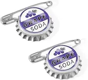 [Kolibrox] Unique Soda Drink Bottle Cap White Pin Fall Out Bottle Cap Pin Unique Bottle Caps Pop Bottle Caps Stream Soft Soda Drink Bottle Cap Pins Vintage Soda Bottle Cap Badge, Medium, Metal, no