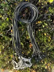 Rubber tie cords style American 6 feet. Material durable and flexible.12 pcs