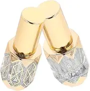 Mobestech 2Pcs Refillable Glass Perfume Bottles Portable Travel Fragrance Dispenser for Essential Oils and Perfumes Stylish Design for Go Use Transparent