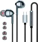USB C Headphones for Samsung Galaxy S24 S23 FE S22 S21 S20 A53 A54 Wired Earb...