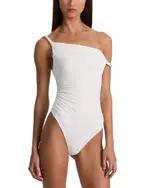 Alice and Olivia Bianca Twist Shoulder Bodysuit