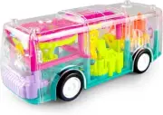 Big Size Transparent Vehicle Toy Bump and Go 3D Flashing LED Lights and Musical