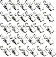 LERTREE 30PCS Heavy Duty Stainless Steel Metal Clips w/Hook for Curtain, Photos, Art Craft Hanger Hanging Clips Home Decoration