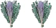 Binxind 30 Pcs Dried Preserved Eucalyptus Stems & Lavender Flowers Bundles for Shower, 17in Eucalyptus Leaves Stems Shower Plant