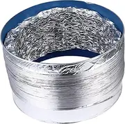 HOMSFOU Double Thick Aluminum Foil Flexible Air Duct Telescopic Vent Hose for Kitchen Exhaust High Temperature Resistant for Hvac Systems and Dryer Venting