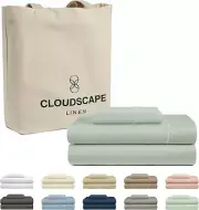 100% Egyptian Cotton Sheets Twin Size, 3 Pcs Luxury Bedding Set, 1000 Thread Cou