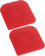 Happyyami Kitchen 2pcs Scraper Tools for Cream Cake Dough Pan Dish Food Pot Cleaning Compact Convenient