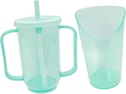 Cabilock 2pcs Spill Proof Sippy Cup Prevent Cup Elderly Water Cup Cup for Elderly Plastic